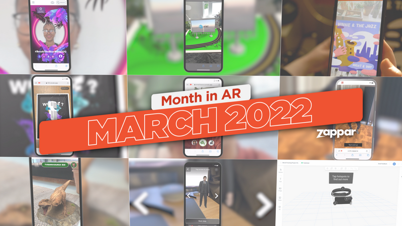 It's been an exciting March here at Zappar, with the introduction of World Tracking in ZapWorks Designer as well as the amazing work produced by ZapWorks partners and our creative studio.